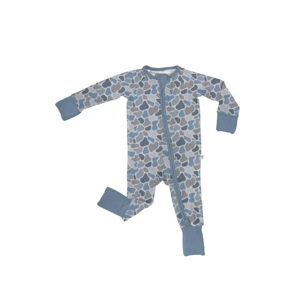 Goosies Baby Boys Convertible Zip Pajamas - WaterColor Camo