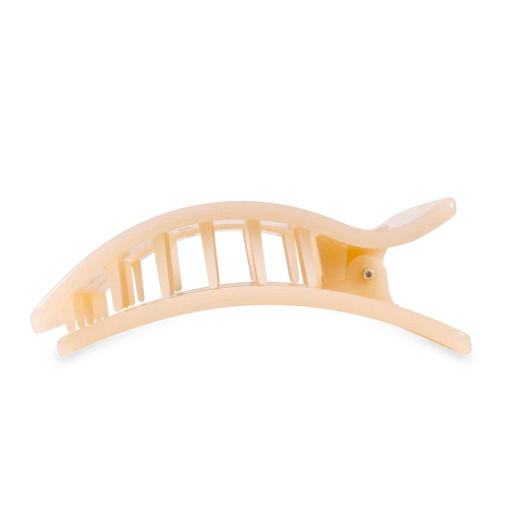 Teleties Almond Beige Large Flat Rectangle Hair Clip