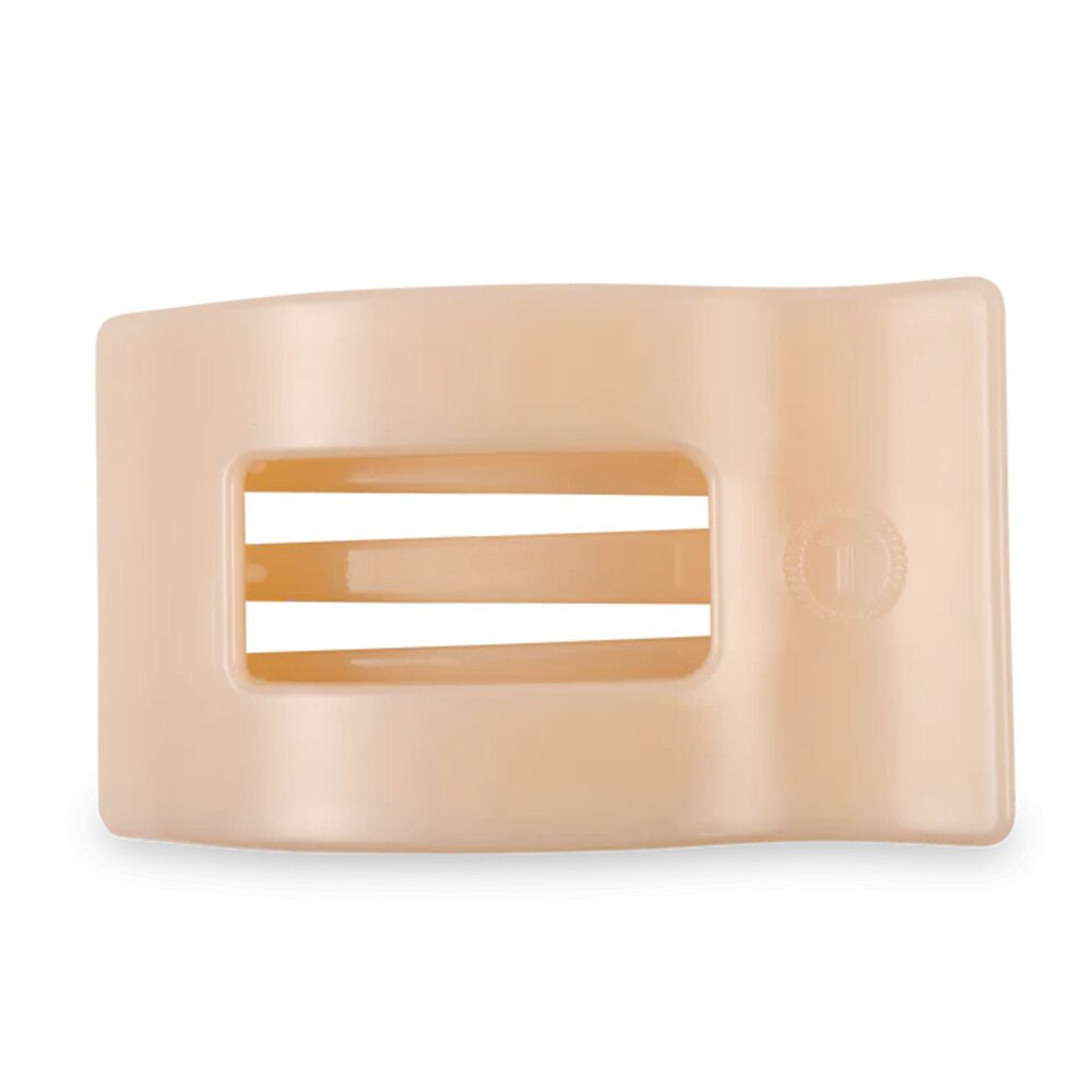Teleties Almond Beige Large Flat Rectangle Hair Clip