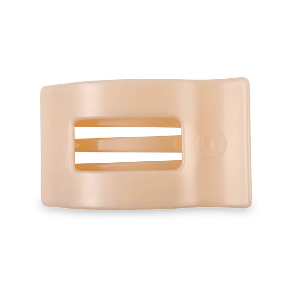 Teleties Almond Beige Medium Flat Rectangle Hair Clip