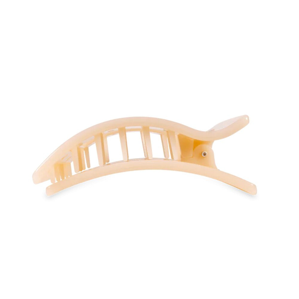 Teleties Almond Beige Medium Flat Rectangle Hair Clip