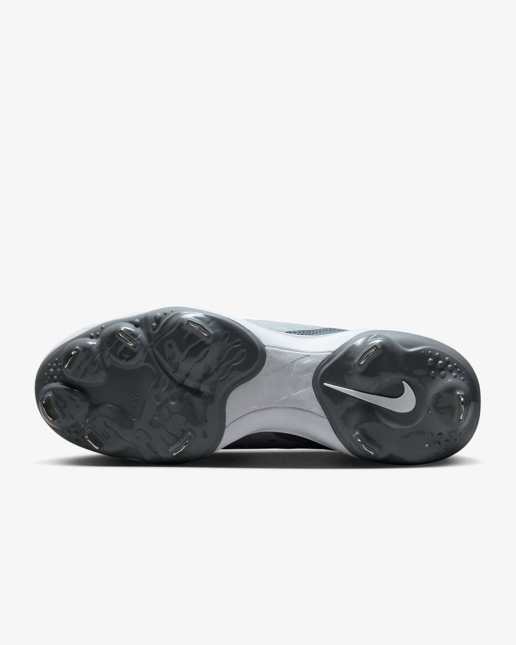 Nike Men's Alpha Huarache Varsity 4 Low Cleats - Wolf Grey/Cool Grey/Pure Platinum/White