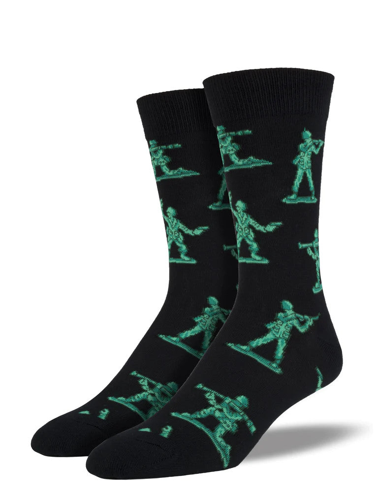 Socksmith Men's Army Men Socks -Black