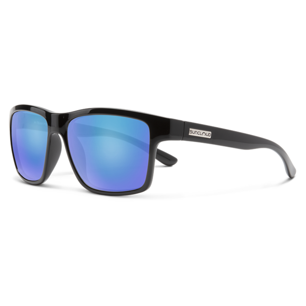 Suncloud A-Team Polarized Sunglasses - Black/Blue Mirror