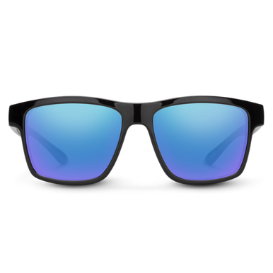 Suncloud A-Team Polarized Sunglasses - Black/Blue Mirror