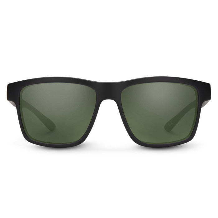 Suncloud A-Team Polarized Sunglasses - Matte Black/Polarized Gray Green Lens