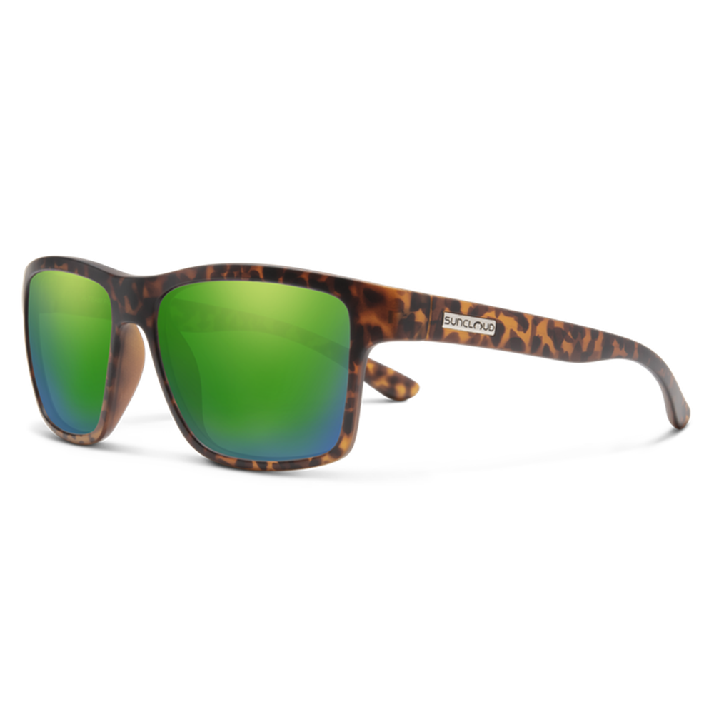 Suncloud A-Team Polarized Sunglasses- Matte Tortoise/Polar Green
