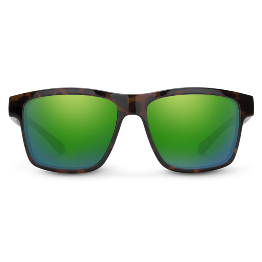 Suncloud A-Team Polarized Sunglasses- Matte Tortoise/Polar Green
