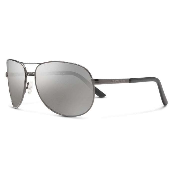 Suncloud Aviator Polarized Sunglasses – Gunmetal/Polarized Silver Mirror Lens
