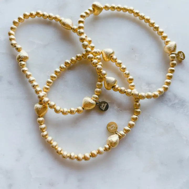 Cola Stacks Golden Heart Bracelet