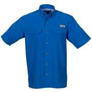 Bimini Bay Flats V Men's Short Sleeve Featuring Bloodguard Plus - Blue Wave