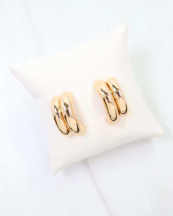 Barbourville Double Hoop Earring - Gold