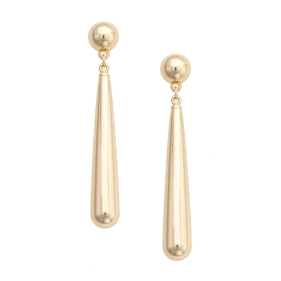 Canvas Elsie Linear Drop Earrings - Shiny Gold