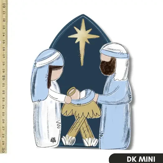 DK Designs Blue and White Nativity Mini