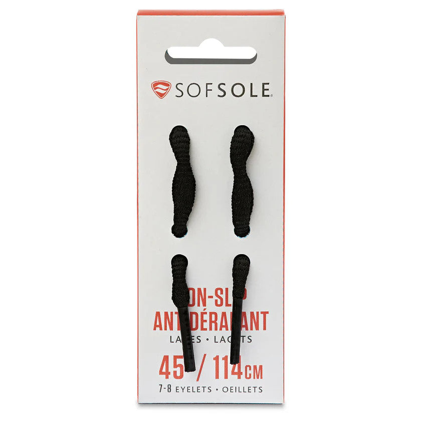Sof Sole Non‑Slip Shoelaces 45″ - Black