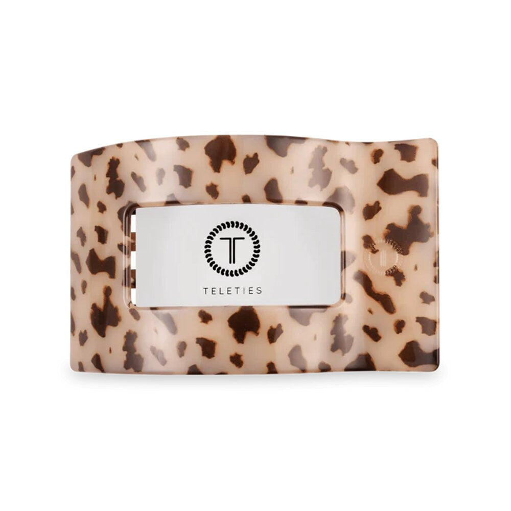 Teleties Blonde Tortoise Medium Flat Rectangle Hair Clip