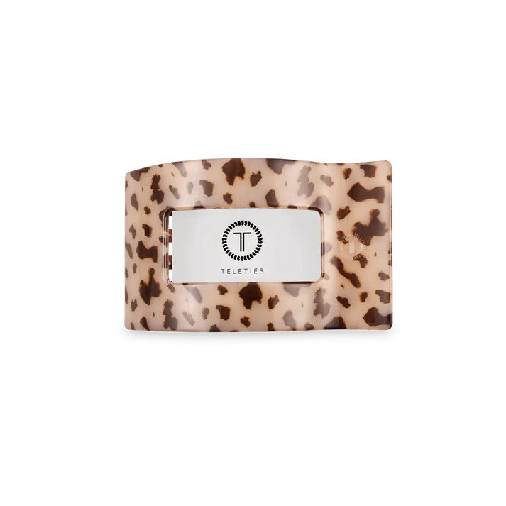 Teleties Blonde Tortoise Small Flat Rectangle Hair Clip