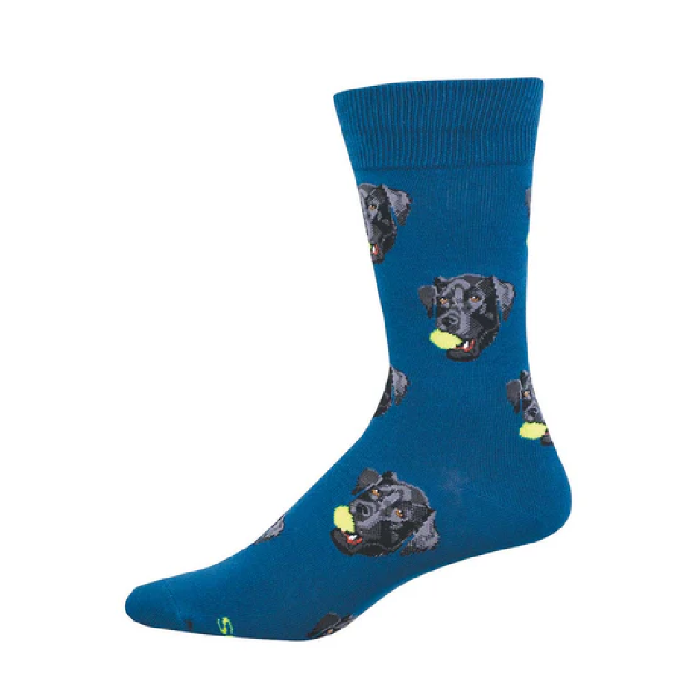 Socksmith Men's Black Lab Crew Socks – Teal