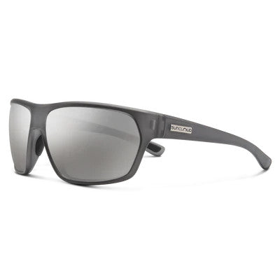 Suncloud Boone Polarized Sunglasses – Matte Silver Frame with Gray/Silver Mirror
