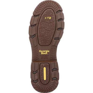 Georgia Boot Athens SuperLyte Alloy Toe Waterproof Wellington Pull-On-Brown
