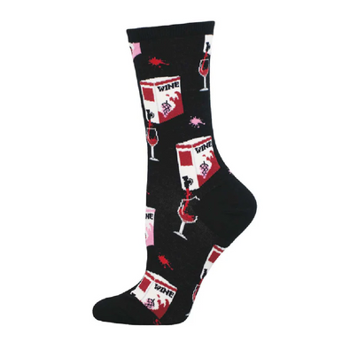 Socksmith Women’s Fine Like Boxed Wine Crew Socks
