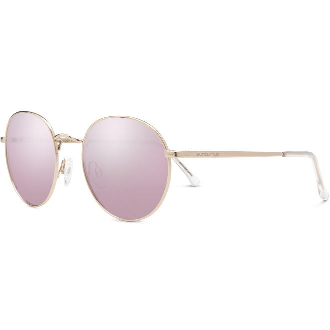 Suncloud Bridge City Sunglasses - Rose Gold with Polarized Pink Gold Mirror Lens