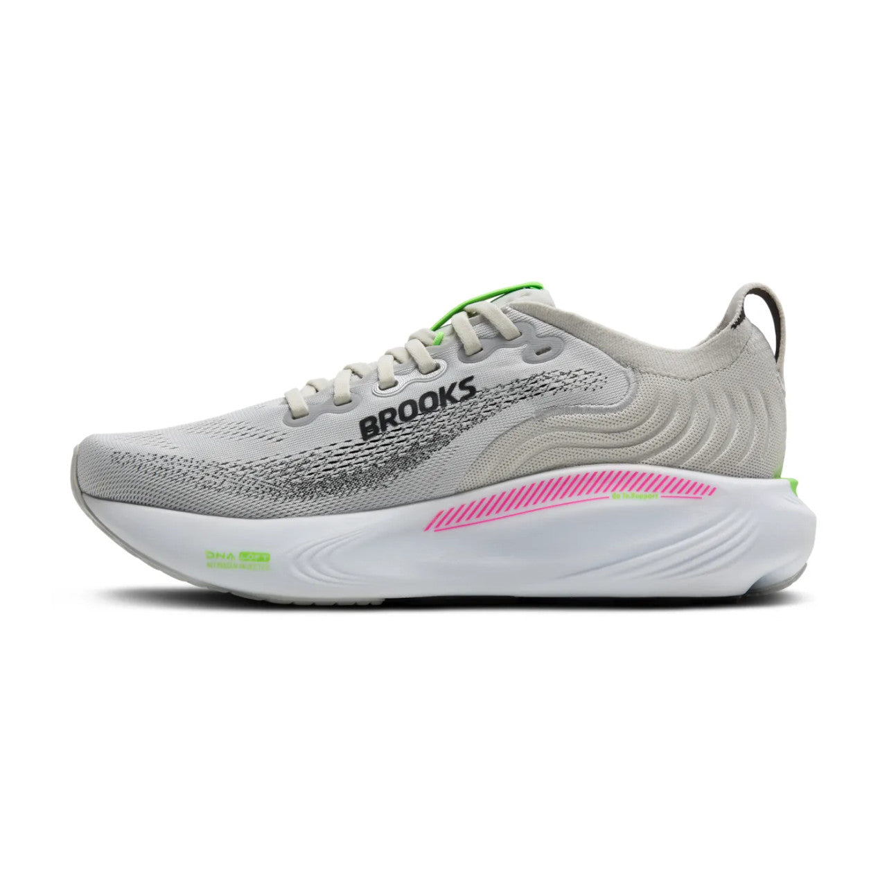 Brooks Women's Adrenaline GTS 25 Running Shoe - Oyster/Pink/Green