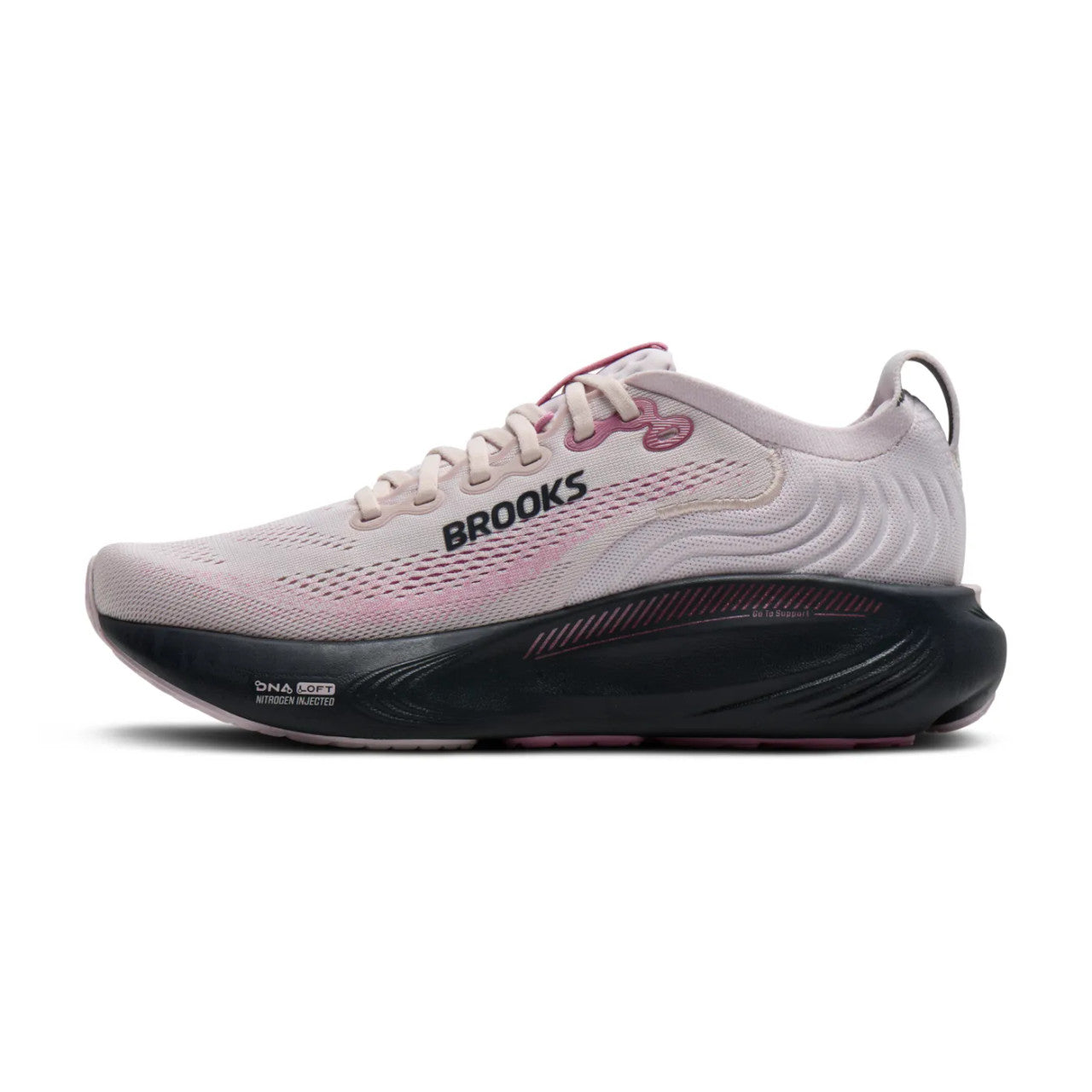 Brooks Women's Adrenaline GTS 25 Running Shoe - Mauve/Ebony/Pink