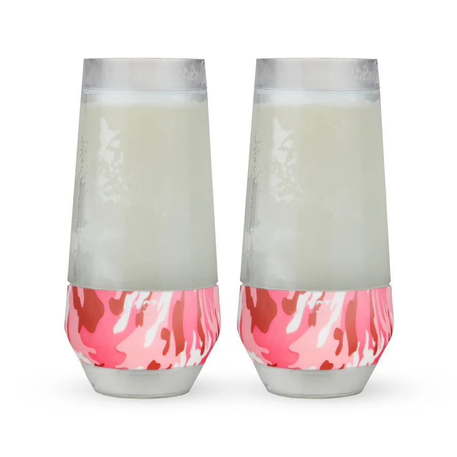 Host Champagne FREEZE Cooling Cup in Pink Camo, Set of 2