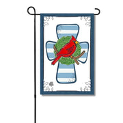 DK Designs Blue and White Cardinal Cross Garden Glam