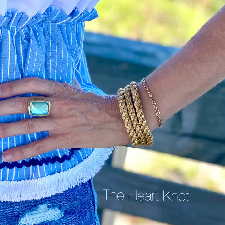 The Heart Knot Triple Strand Rope Bracelet
