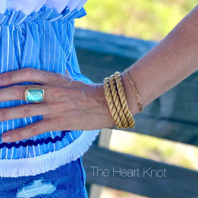 The Heart Knot Triple Strand Rope Bracelet