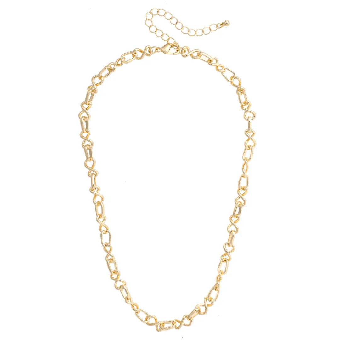 Canvas Parker Twisted Chain Necklace - Shiny Gold