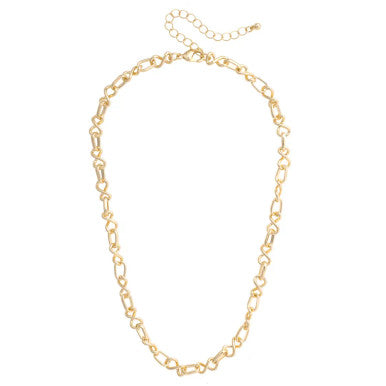 Canvas Parker Twisted Chain Necklace - Shiny Gold