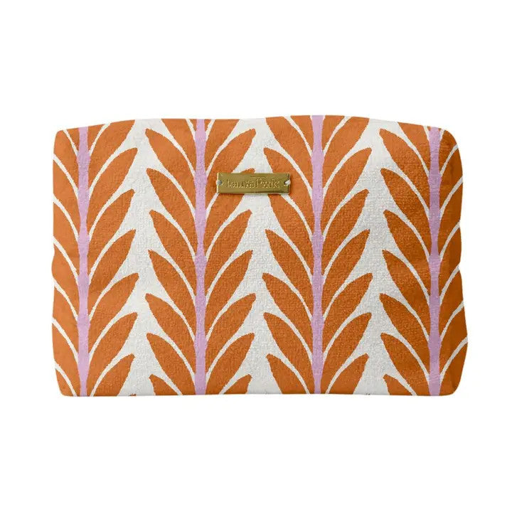 Laura Park Frond Orange Terry Beach Pouch