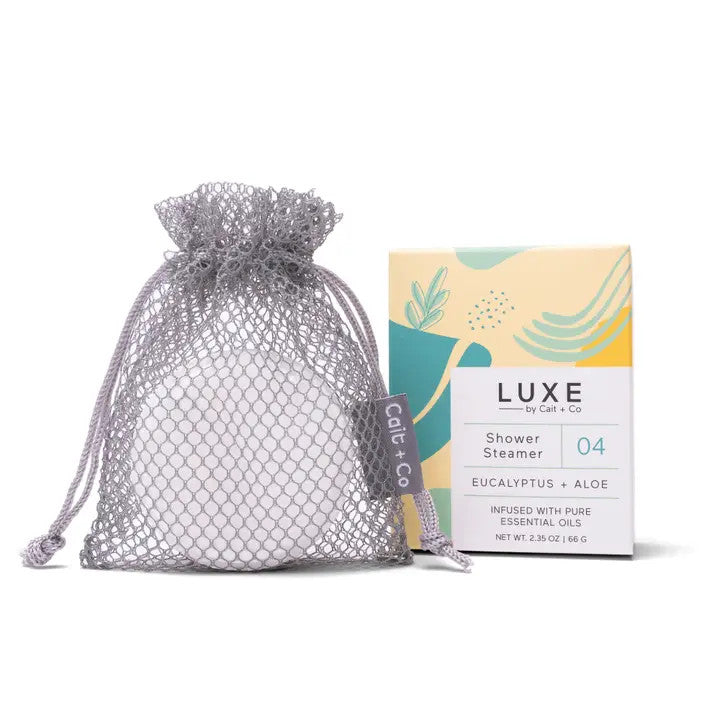 Cait & Co Luxe Shower Steamer Fizzy Bomb - Eucalyptus + Aloe
