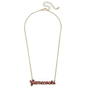 Canvas South Carolina Gamecocks Pave Autograph Enamel Necklace