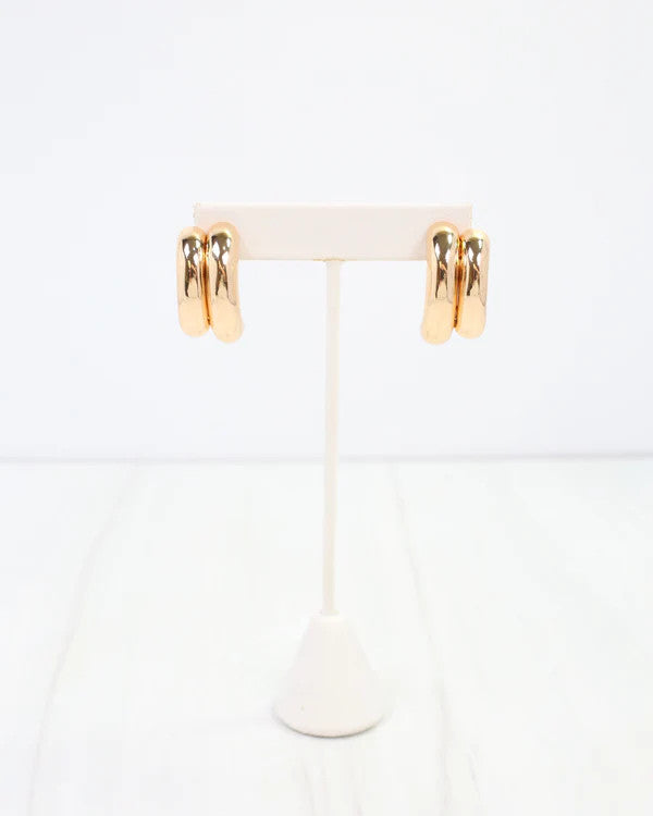 Barbourville Double Hoop Earring - Gold