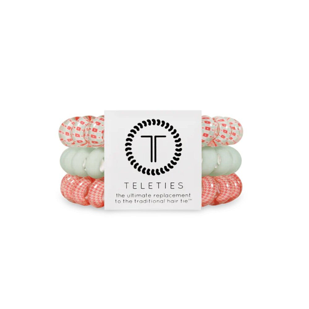 Teleties Calming Coral Large Hair Ties