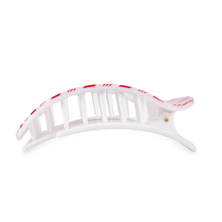 Teleties Candy Cane Crush Large Flat Round Hair Clip