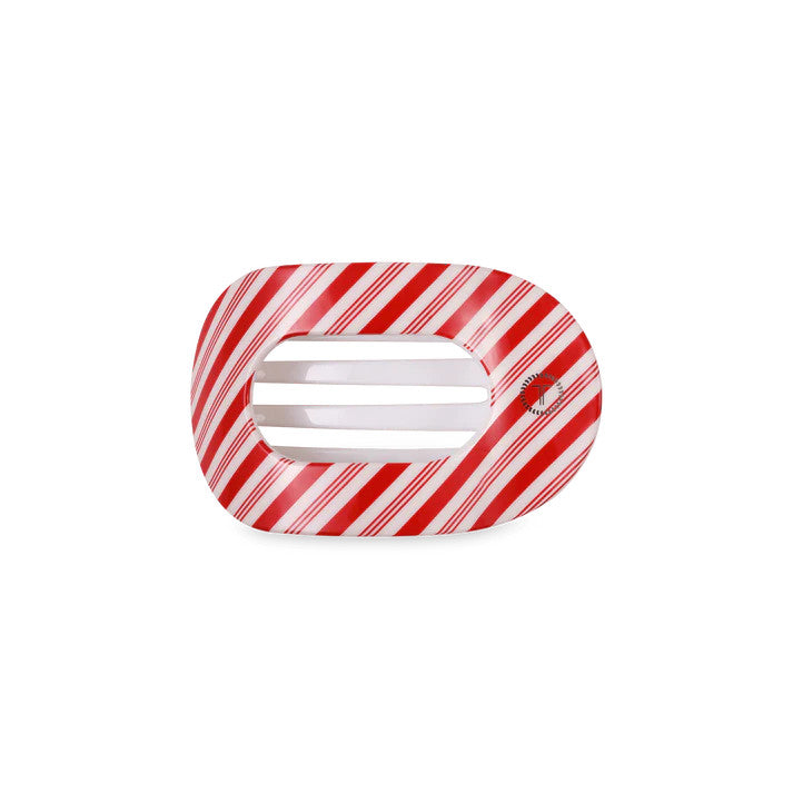 Teleties Candy Cane Crush Small Flat Round Hair Clip