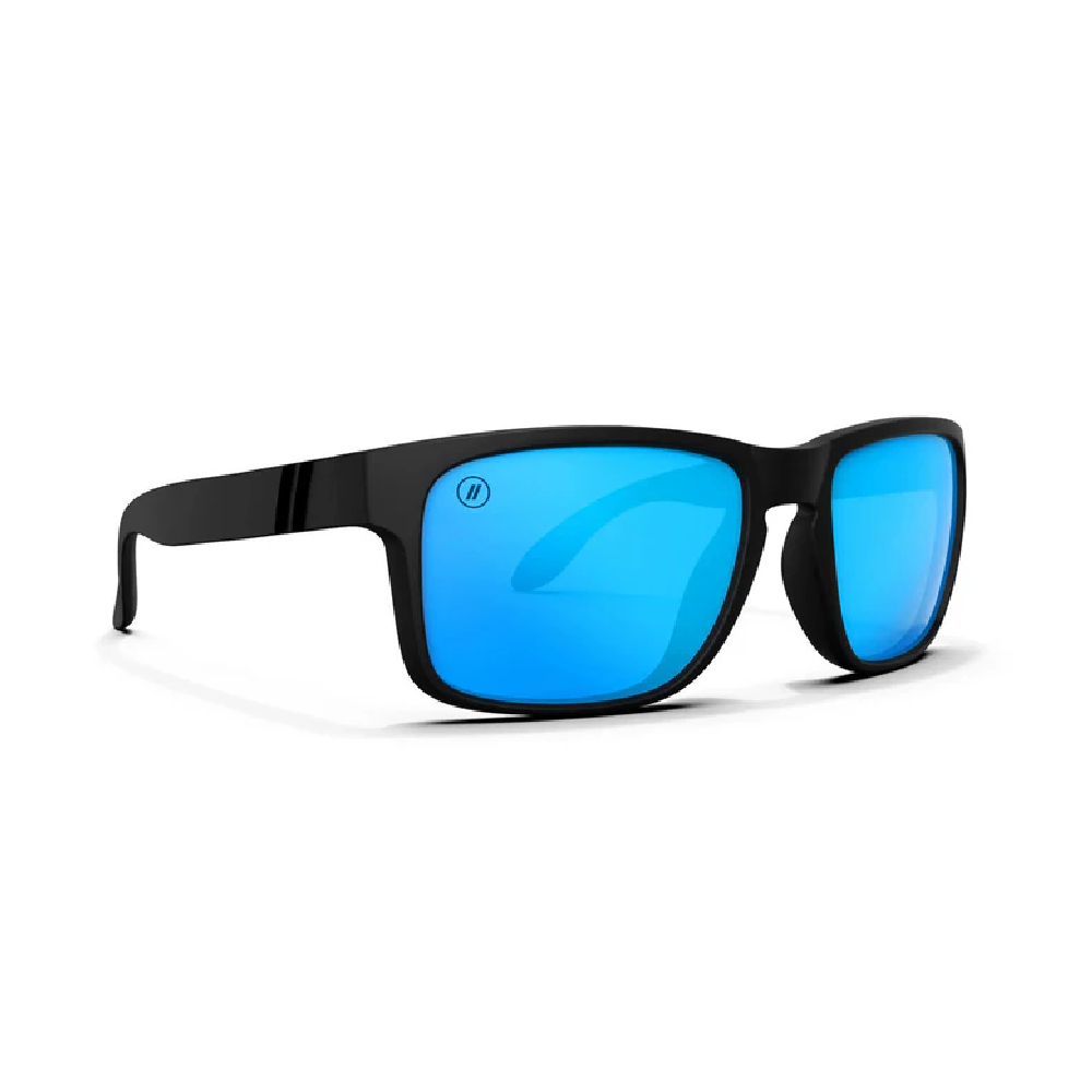 Blenders Canyon Polarized Sunglasses — Matte Black / Blue