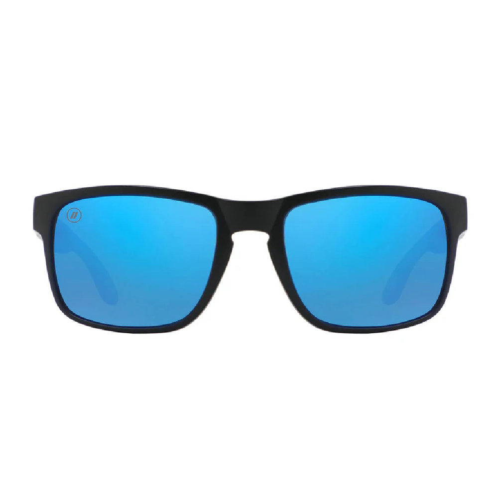 Blenders Canyon Polarized Sunglasses — Matte Black / Blue
