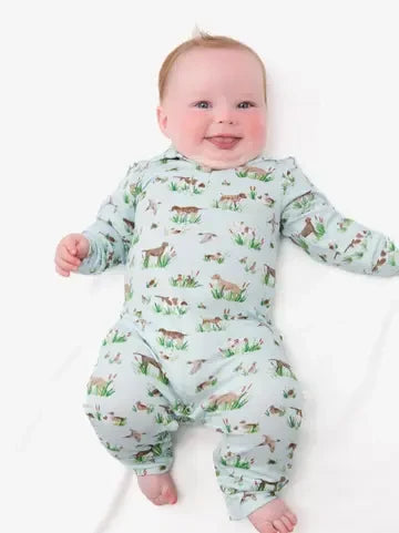 Goosies Infant Delta Bird Hunting Dogs - Sweatshirt Polo Romper