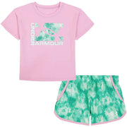 Under Armour Girls Shirt & Short Set - Pink Dawn
