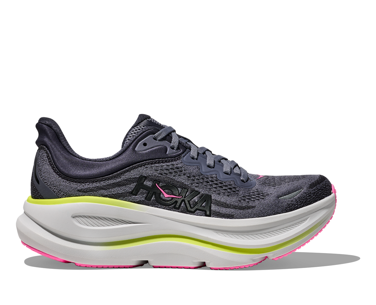 Hoka Women's Bondi 9 - Charcoal Grey/Grey Skies