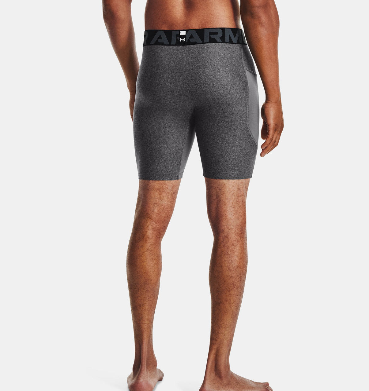Under Armour HeatGear Compression Shorts-Carbon Heather/Black