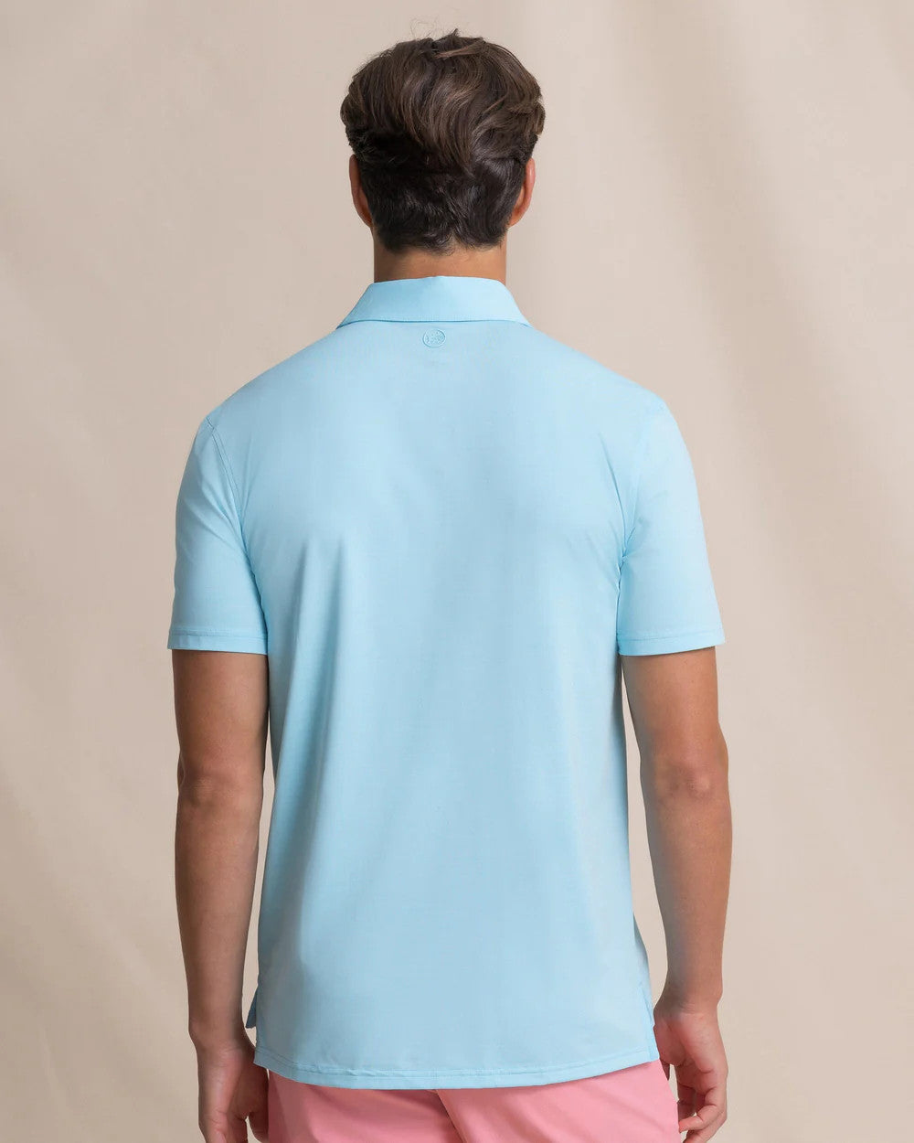 Southern Tide Men's Coastal Breeze Heather Performance Polo - Heather Tropical Breeze Blue
