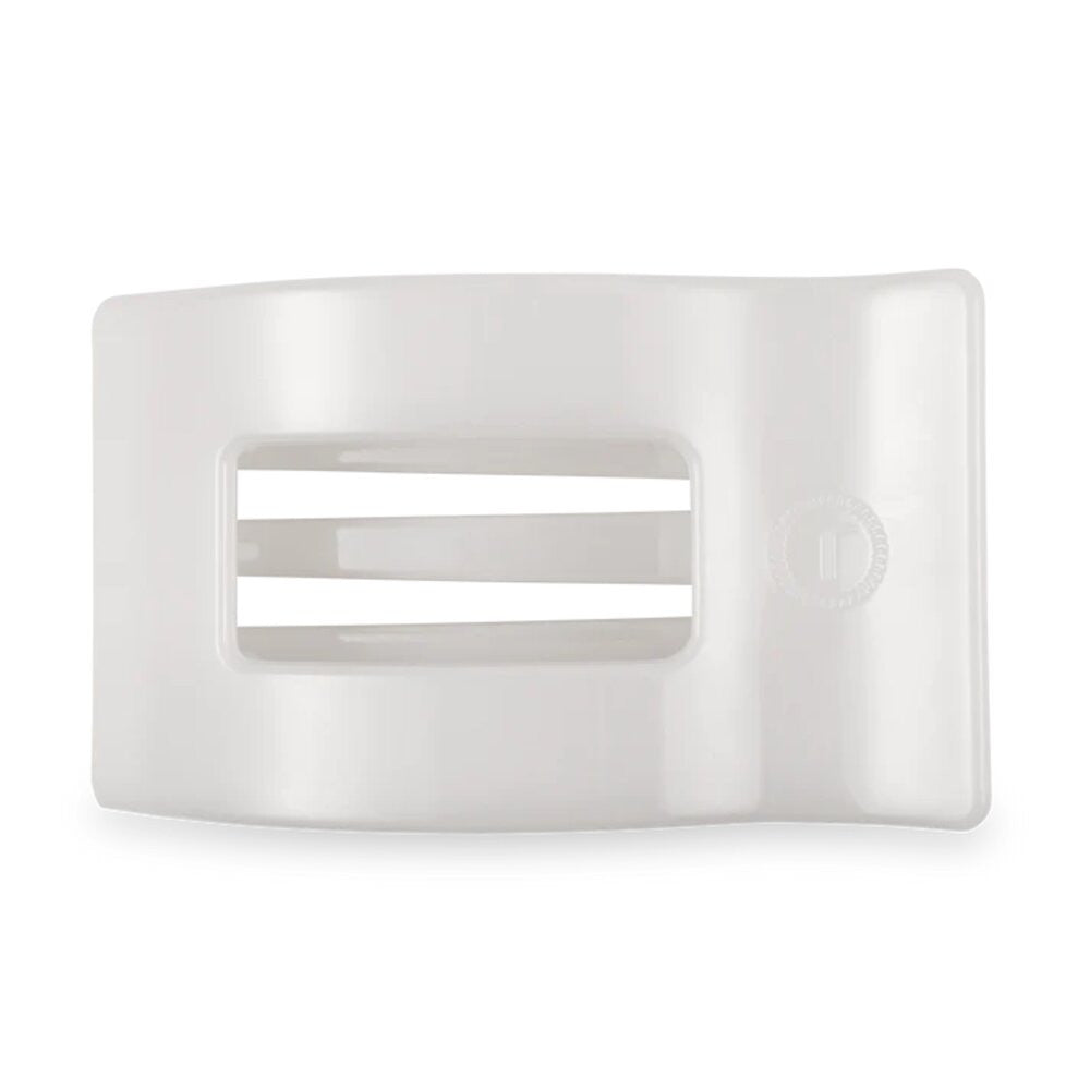 Teleties Coconut White Large Flat Rectangle Hair Clip