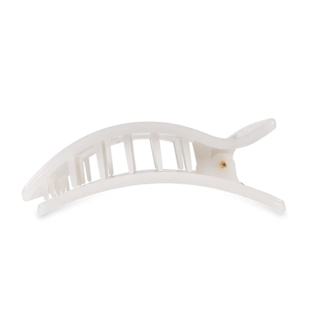 Teleties Coconut White Large Flat Rectangle Hair Clip